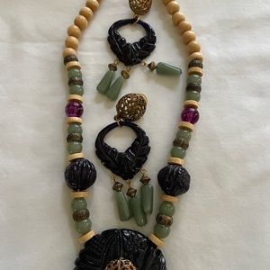 Beautiful Costume Necklace and Earrings